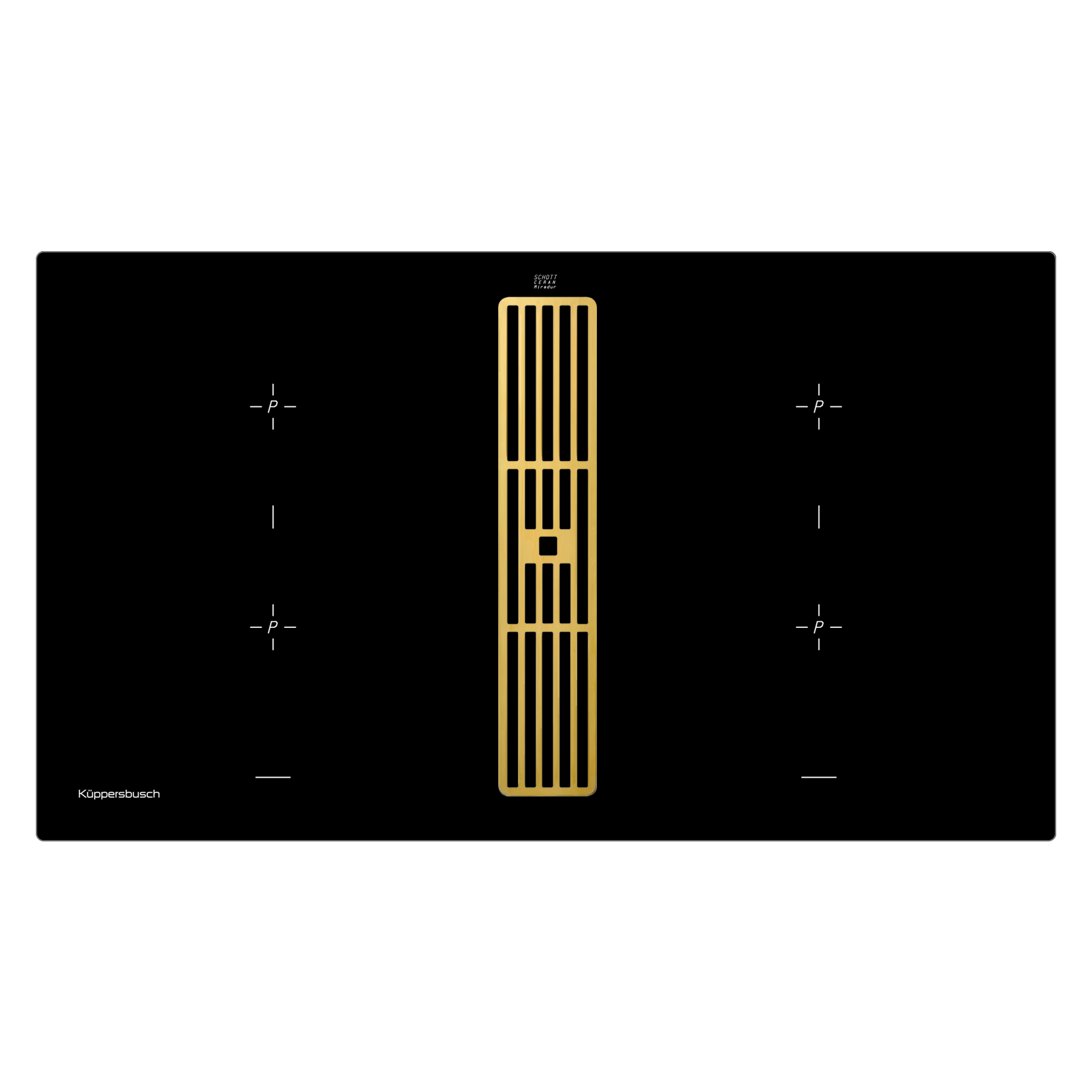 Индукционная варочная панель с вытяжкой Kuppersbusch KMI 9850.0 SR Gold (отгружается KMI 9850.0 SR+Z