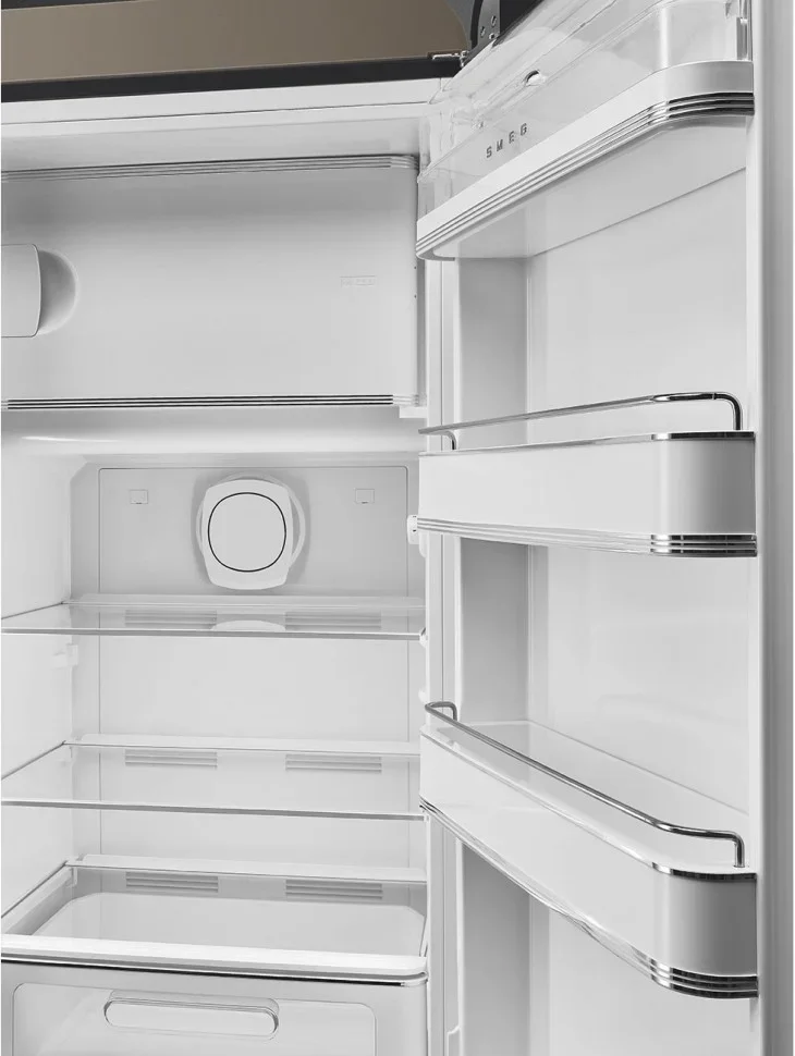 SMEG FAB28RDTP6 Отдельностоящий однодверный холодильник, стиль 50-х годов, 60 см, cеро-коричневый (T